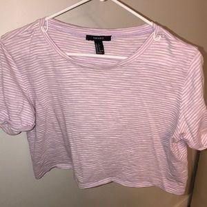 White and purple crop top- forever 21